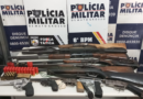 PM prende irmãos suspeitos por homicídio e apreende arsenal de armas na zona rural de Cáceres